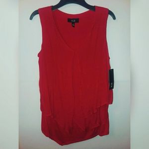 Red Sleeveless Blouse by AGB - NWT